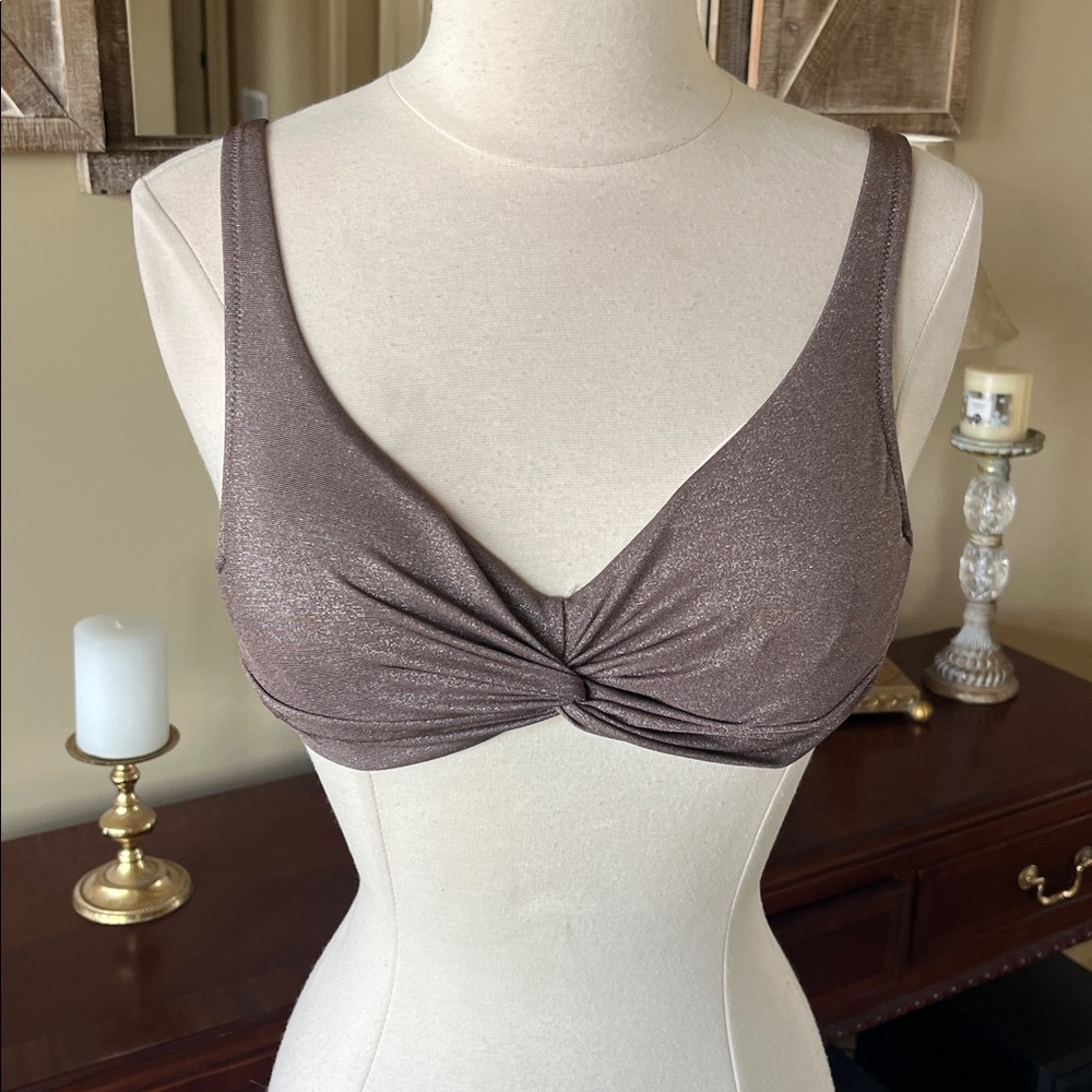 Bikini Top Metallic Brown Shade and Shore Women’s 32B
